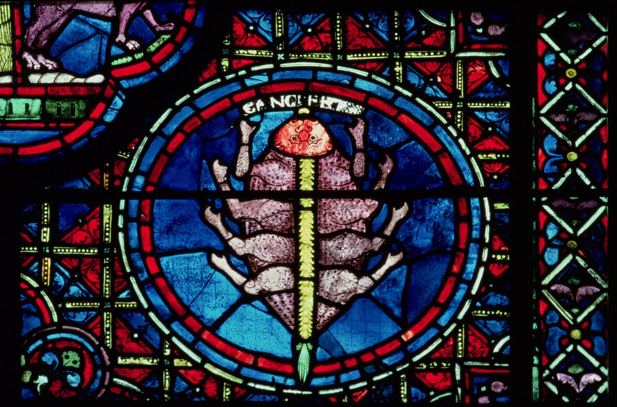 Krebs (aus dem Tierkreisfenster) von French School