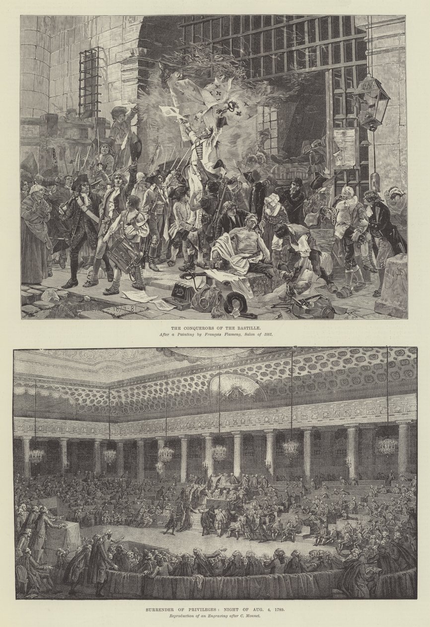 Hundertjahrfeier der Französischen Revolution (Gravur) von French School