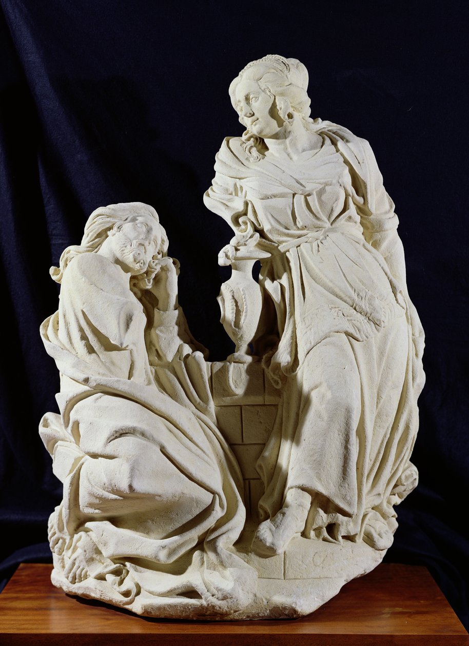 Christus und die Frau von Samaria von French School