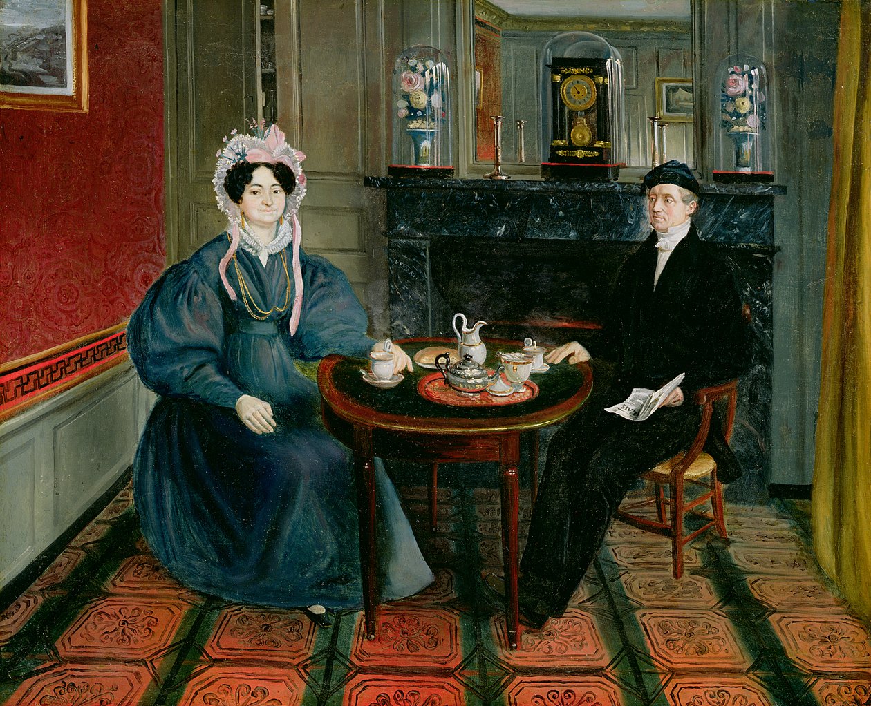 Paar beim Tee, ca. 1830 von French School