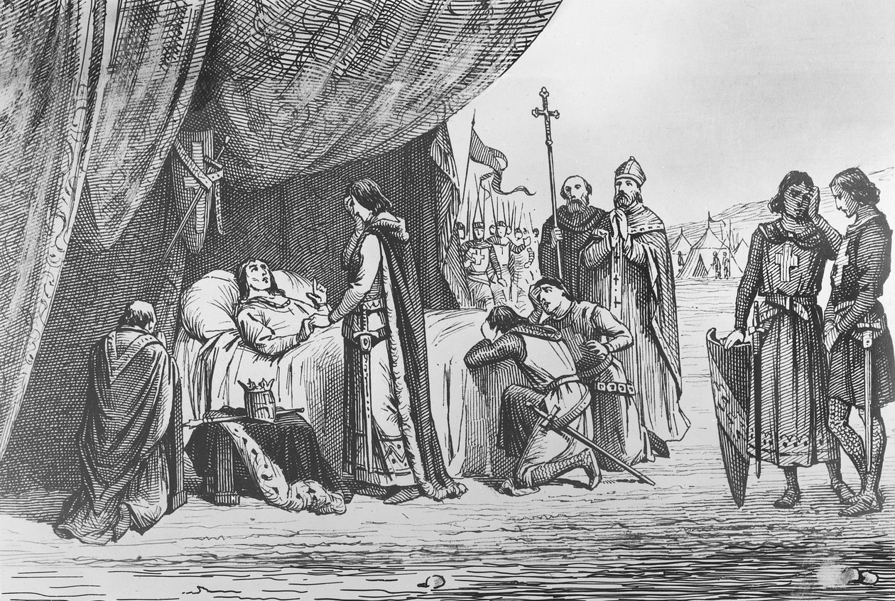 Tod von Ludwig IX. im Jahr 1270 von French School