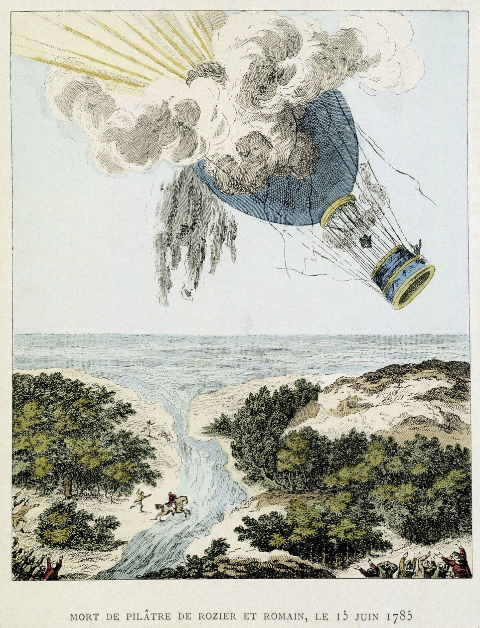 Tod von Pilâtre de Rozier und Romain von French School