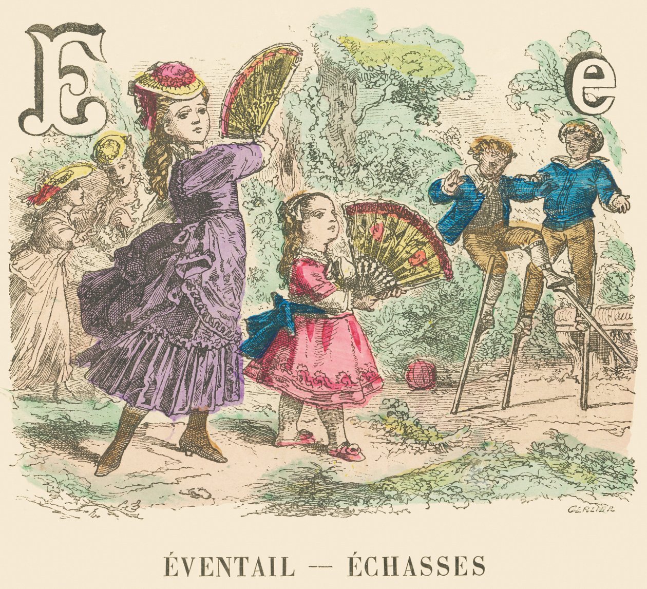 Fächer — Stelzen von French School