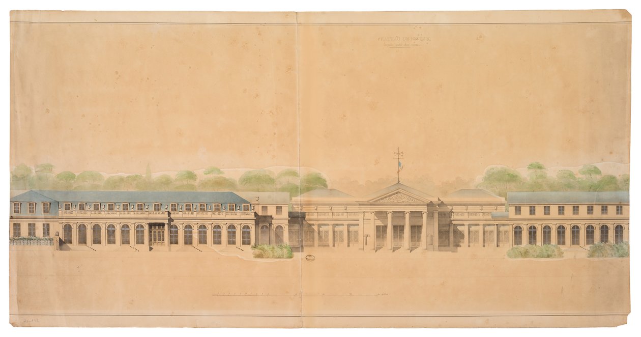 Fassade des Château de Neuilly von French School