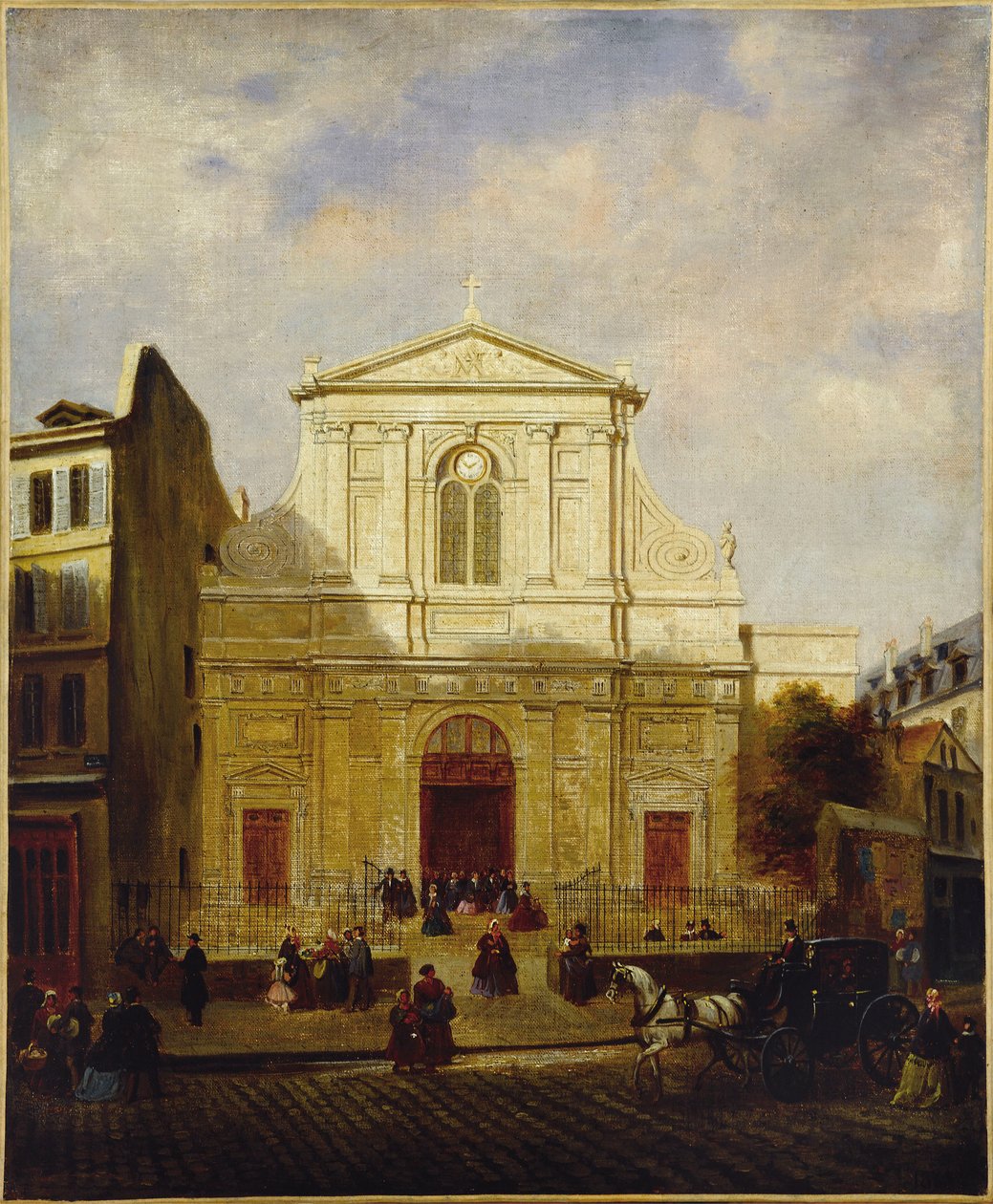 Fassade der Kirche Blancs-Manteaux von French School