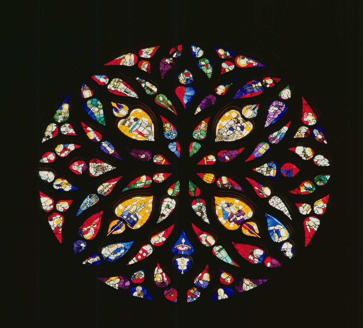Flamboyant-Rosettenfenster von French School