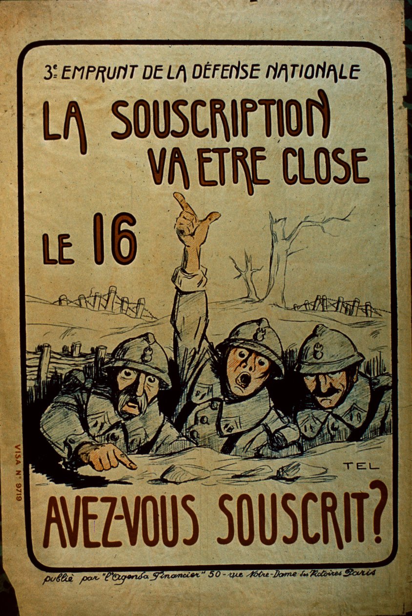 Französisches WWI Kriegsanleihenplakat, 1914-18 von French School