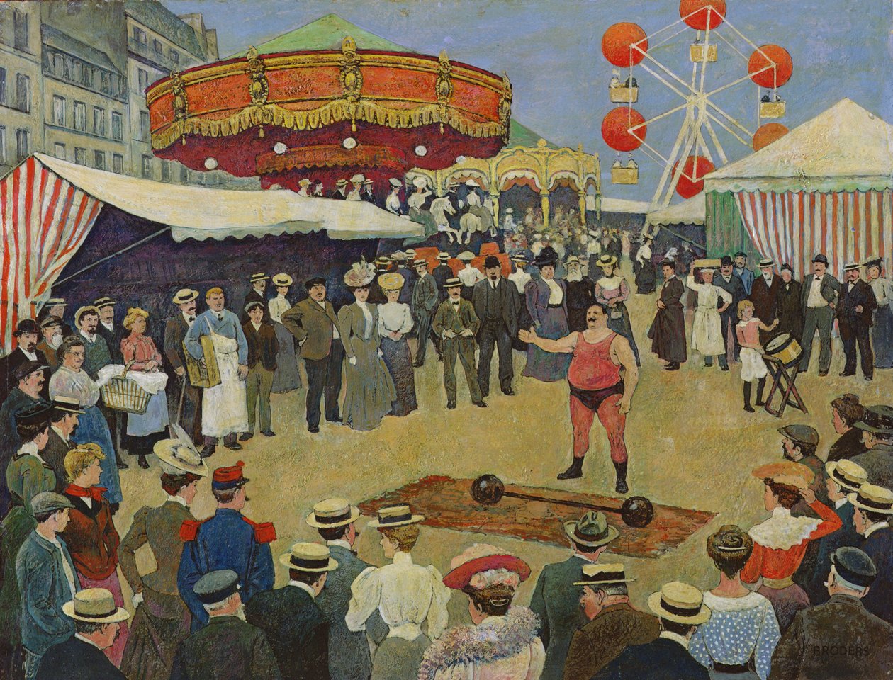 Jahrmarkt auf den Pariser Boulevards von French School
