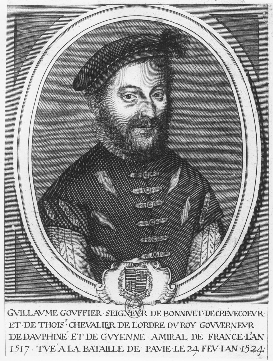 Guillaume Gouffier, Herr von Bonnivet (Gravur) von French School