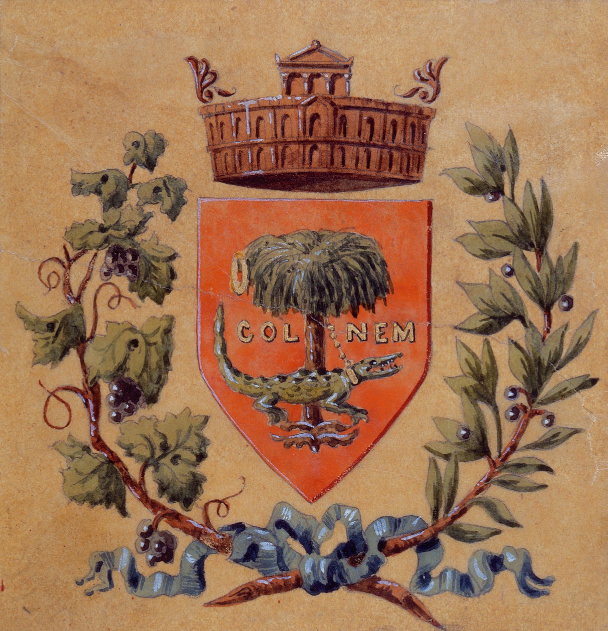 Wappen der Stadt Nimes von French School
