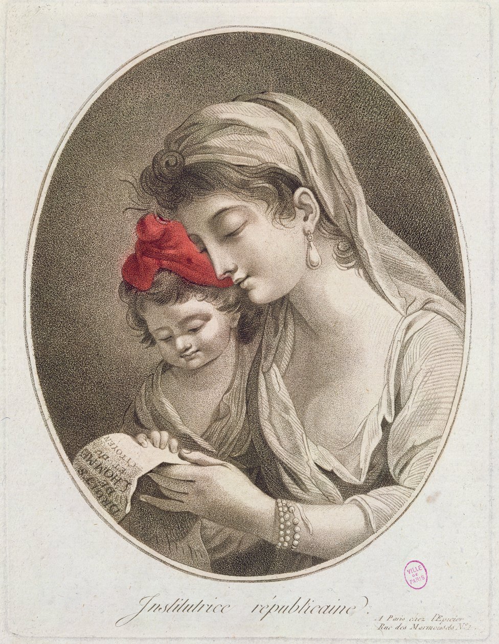 Republikanische Lehrerin. ca. 1789 von French School