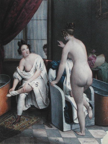 Damen beim Baden, ca. 1840 von French School