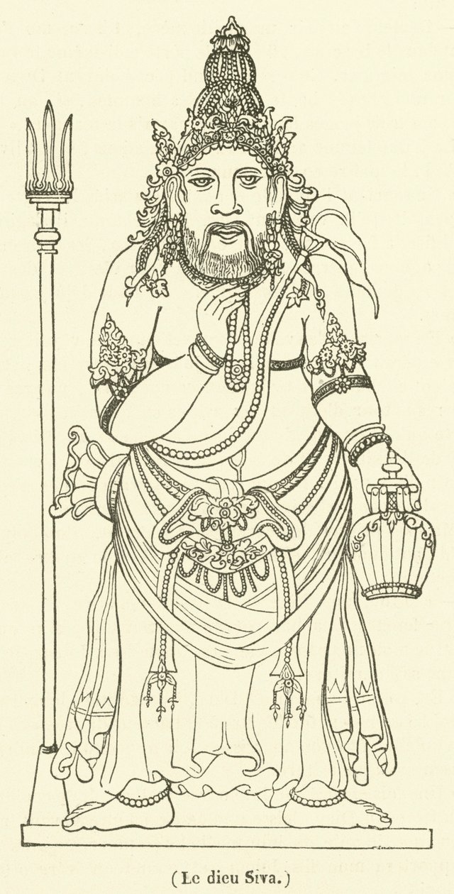 Der Gott Siva (Gravur) von French School