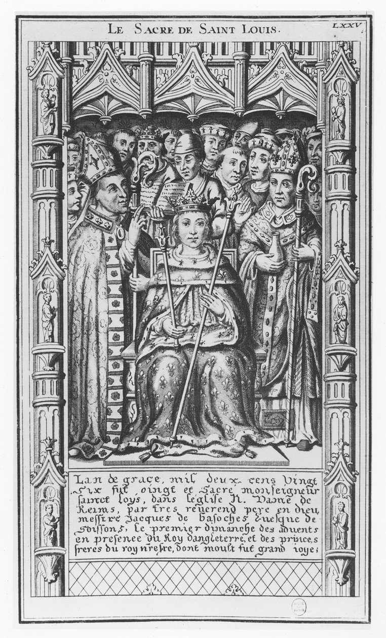 Ludwig IX. von Frankreich (Stich) von French School