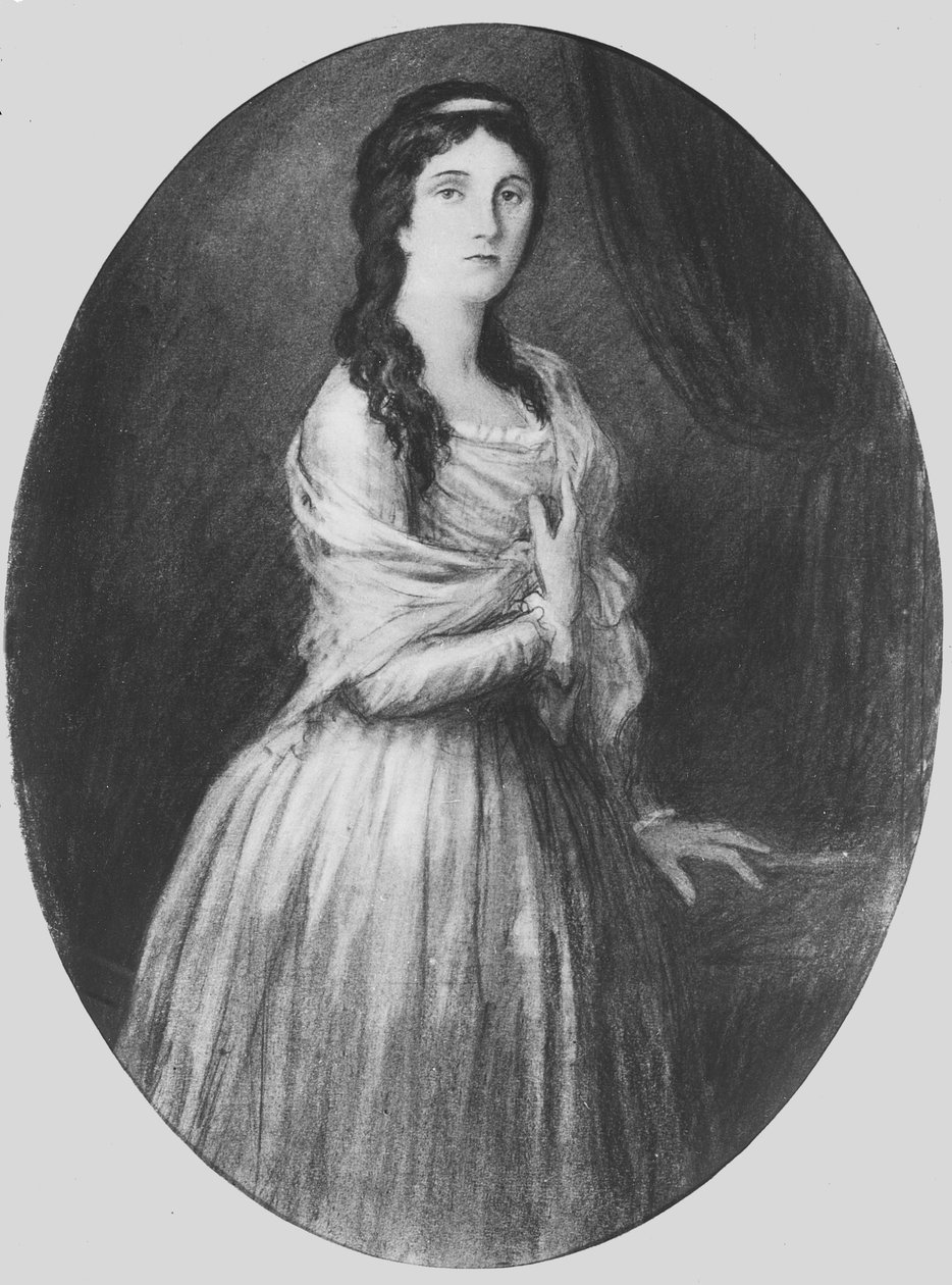Lucile de Chateaubriand im Alter von 25 Jahren (Litho) von French School
