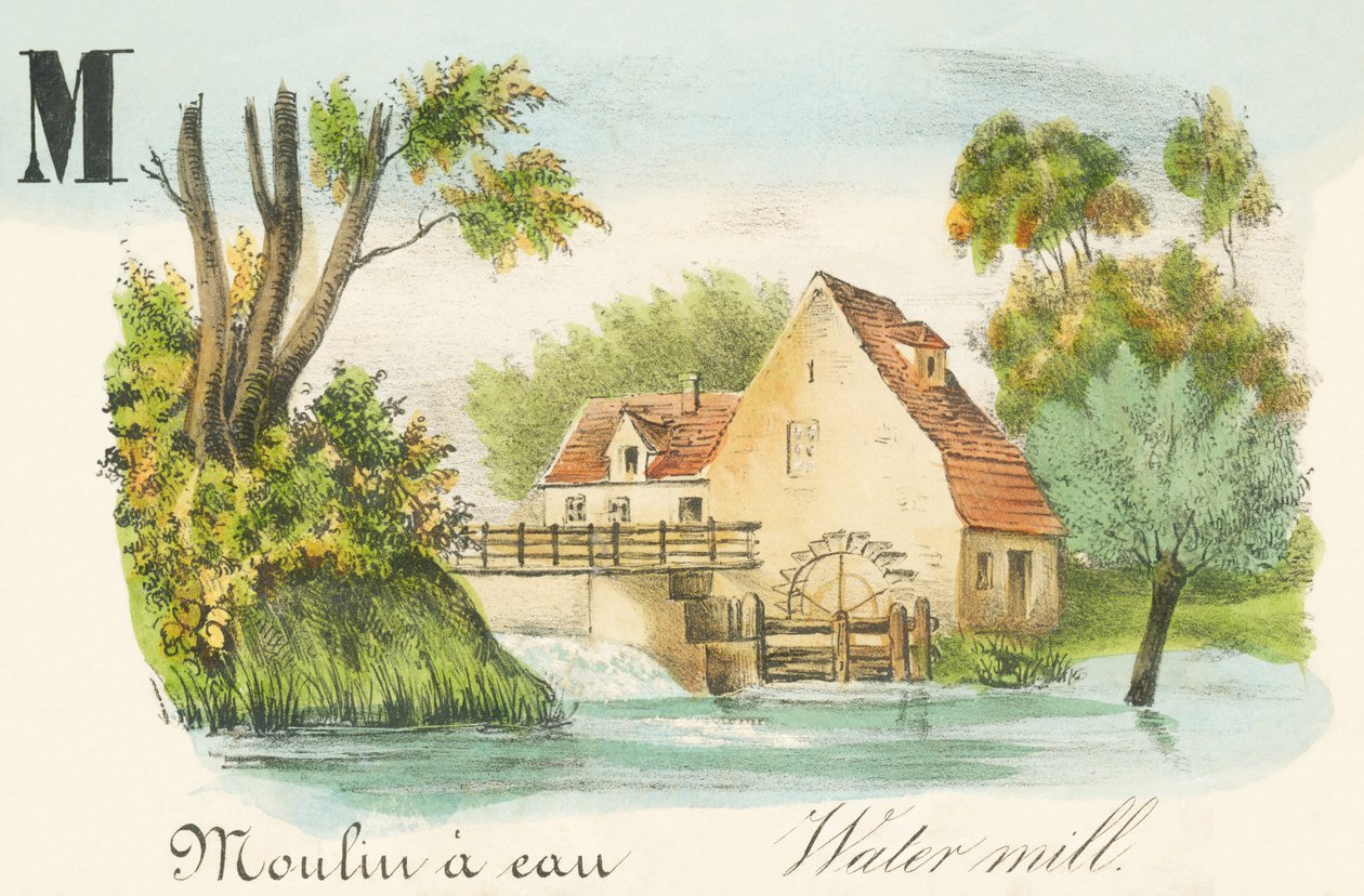 Wassermühle von French School