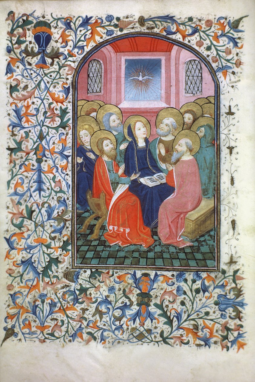 Ms Gen 288 f.23v Pfingsten, um 1460 von French School