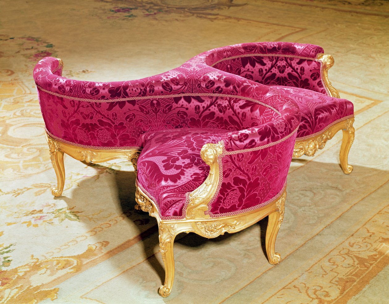 Napoleon III. Liebessitz (Holz & Samt) von French School