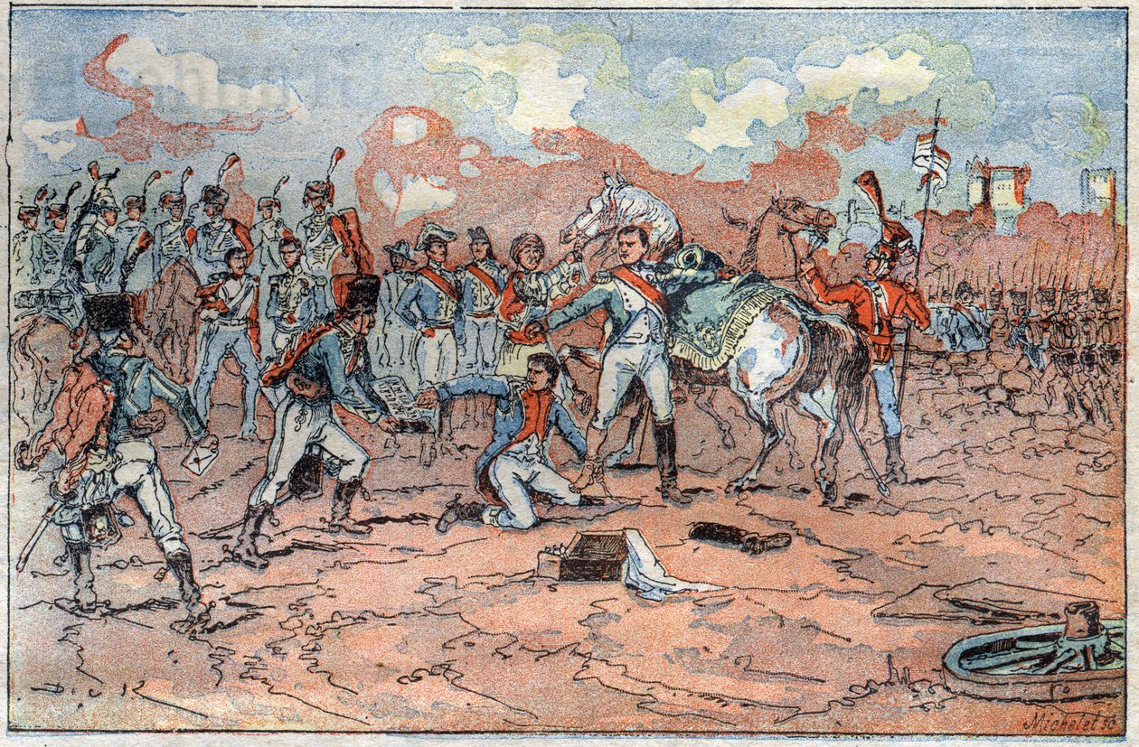 Napoleon I., verwundet vor Regensburg von French School