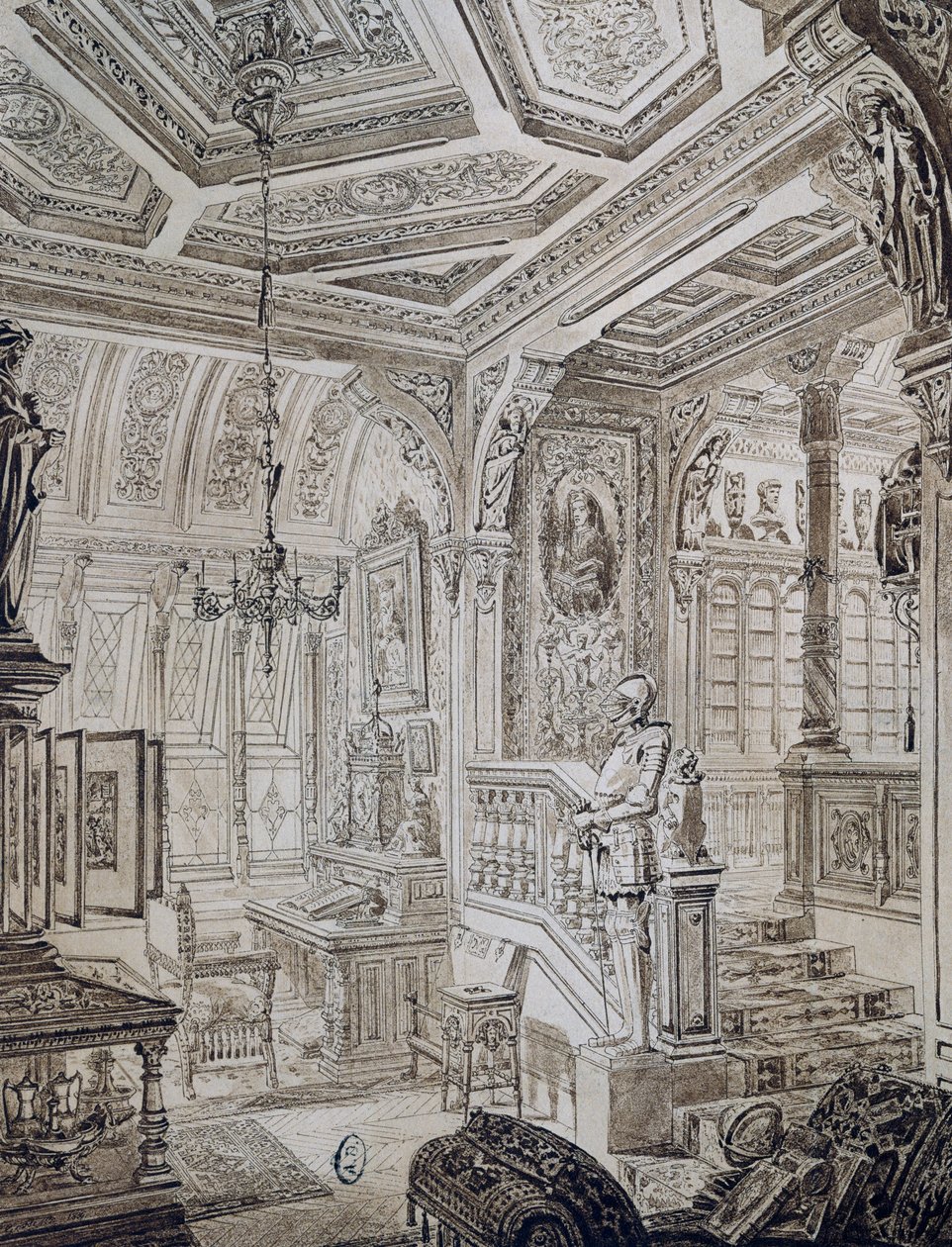Studie im Neorenaissance-Stil von C. Gosse von French School