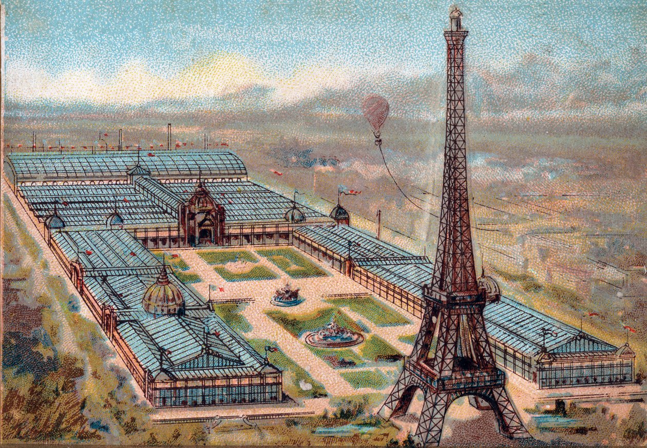 Paris. Weltausstellung 1889: Eiffelturm von French School