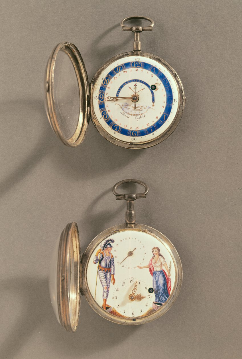 Taschenuhren (Metall & Emaille) von French School
