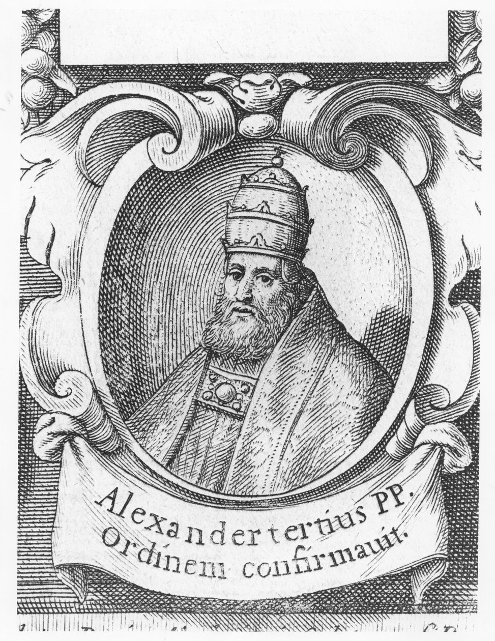 Papst Alexander III. (Gravur) von French School