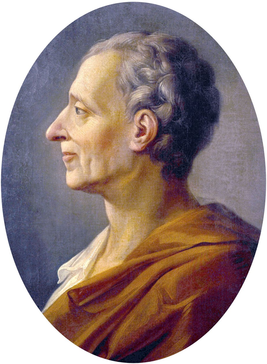 Porträt von Charles de Montesquieu von French School