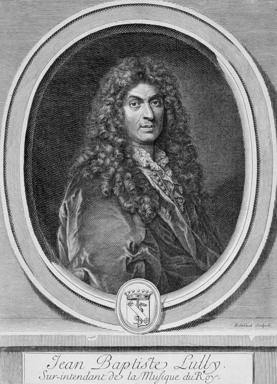 Porträt von Jean-Baptiste Lully (1632-87) von French School
