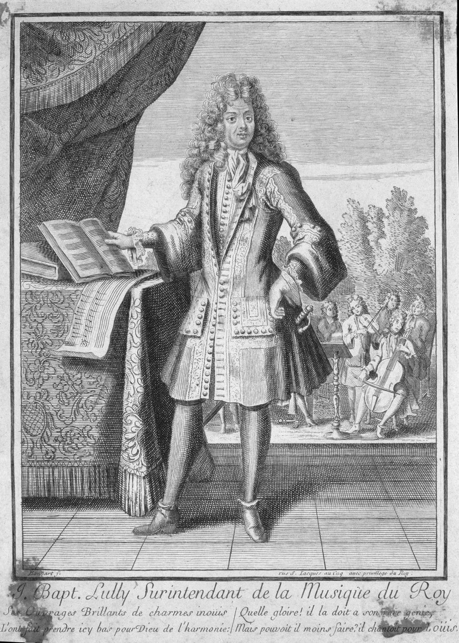 Porträt von Jean-Baptiste Lully (1632-87) von French School