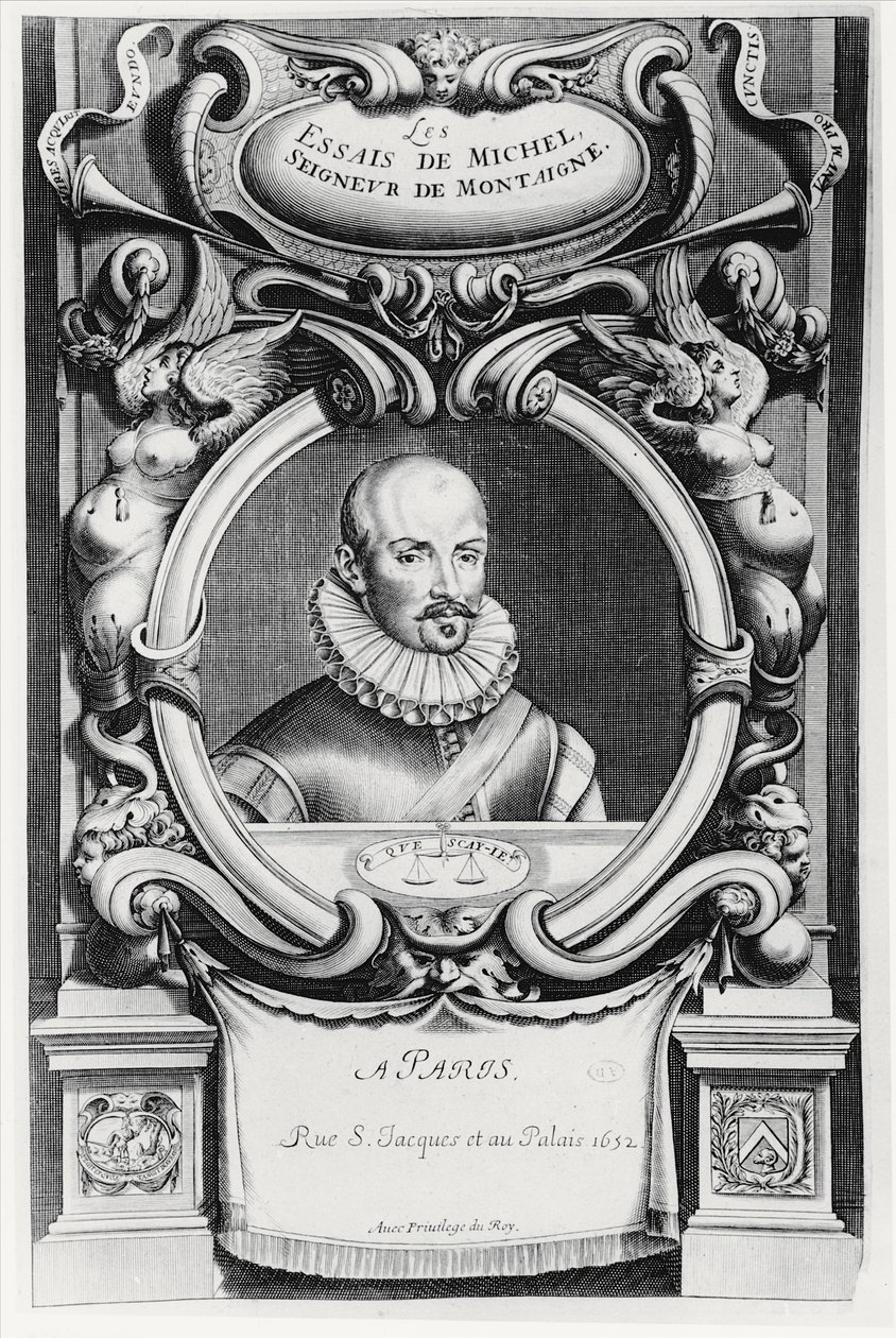 Porträt von Michel de Montaigne von French School