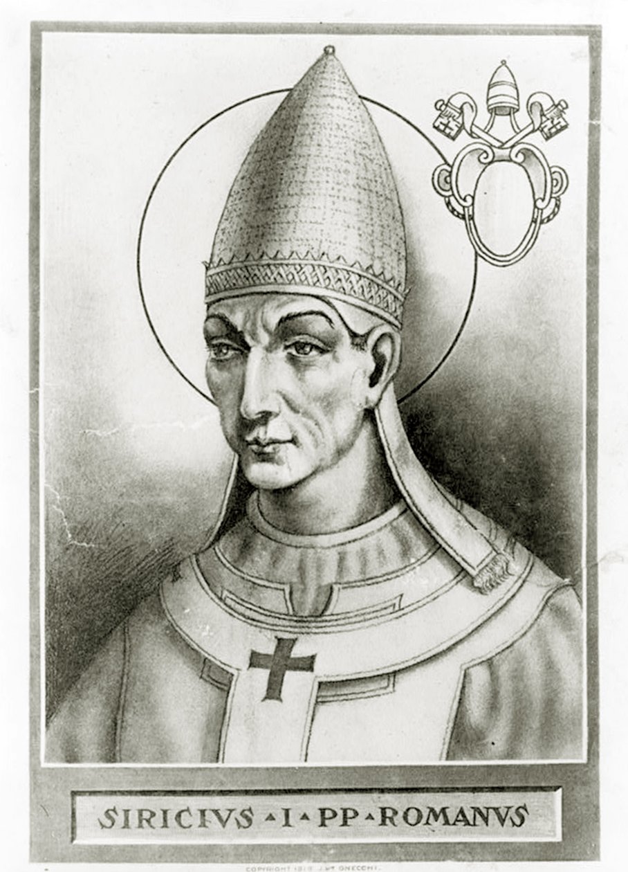 Porträt von Papst Siricius (um 1835) von French School