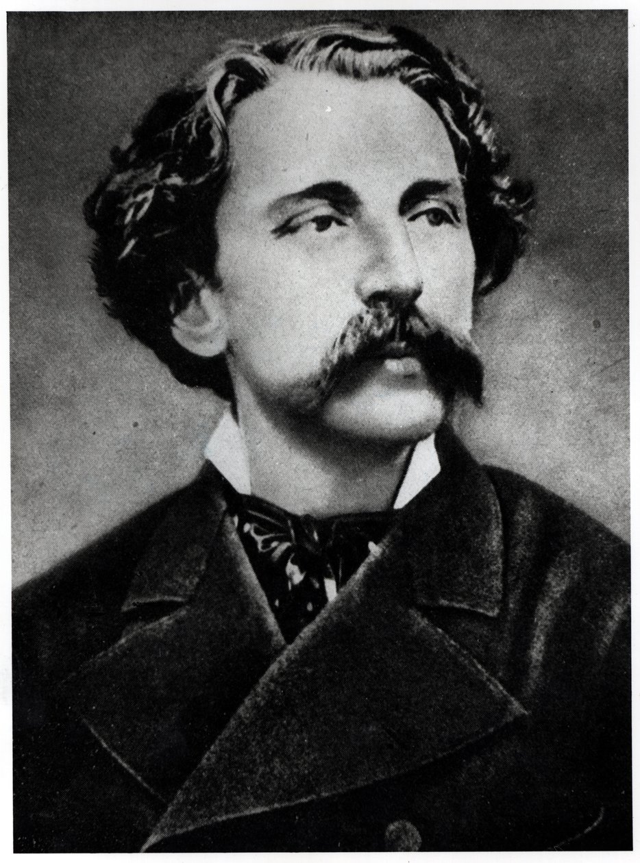 Porträt von Stephane Mallarme (1842-98), ca. 1873 von French School