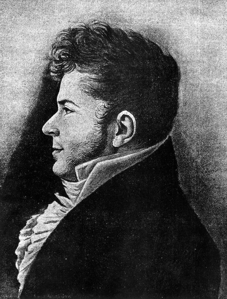 Porträt des jungen Stendhal von French School