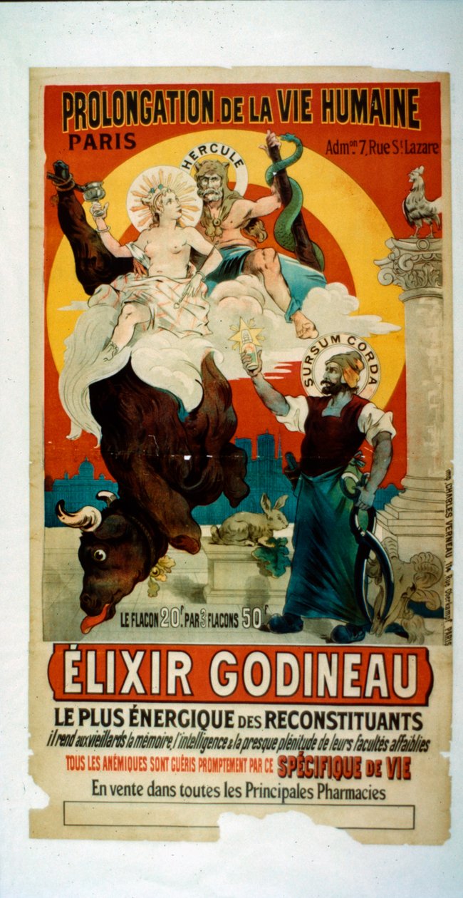 Plakat für Elixir Godineau, ca. 1900 von French School