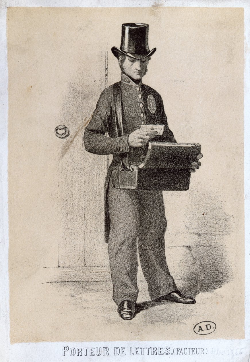 Postbote, ca. 1865 von French School