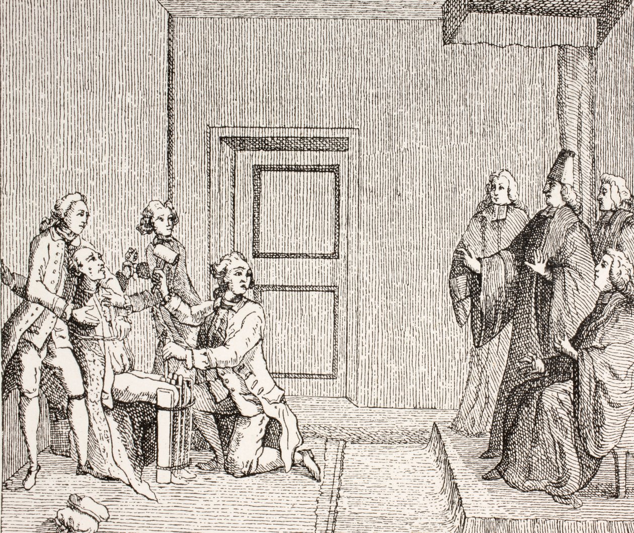 Gefangener unter Folter durch Brodequin, 1875 von French School