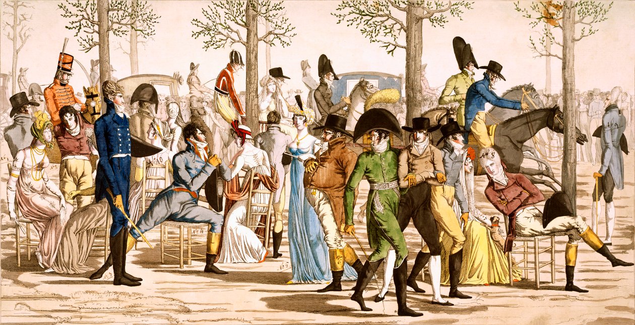 Promenade in Longchamps, 1802 von French School