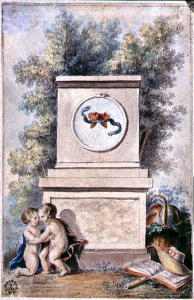 Putti am Denkmal der Liebe von French School
