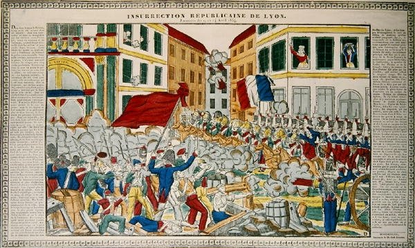 Republikanischer Aufstand in Lyon, 9.-14. April 1834 von French School