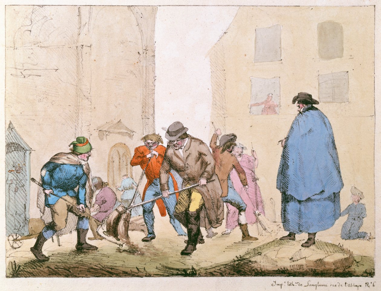 Straßenkehrer in Paris, um 1820 von French School
