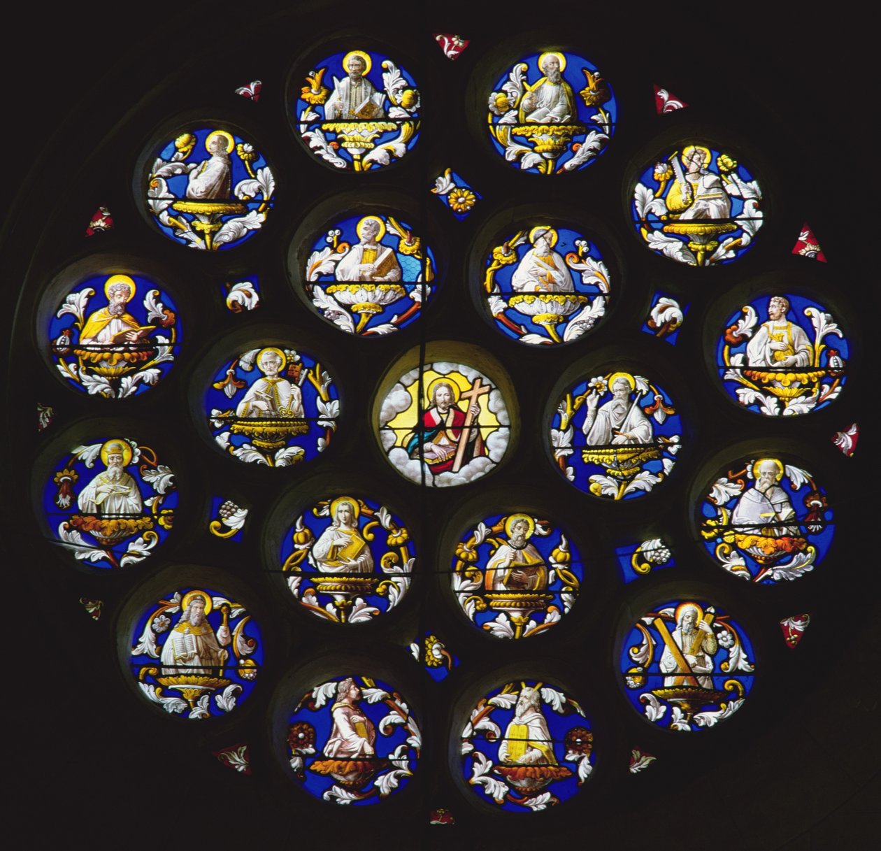 Rosettenfenster von French School