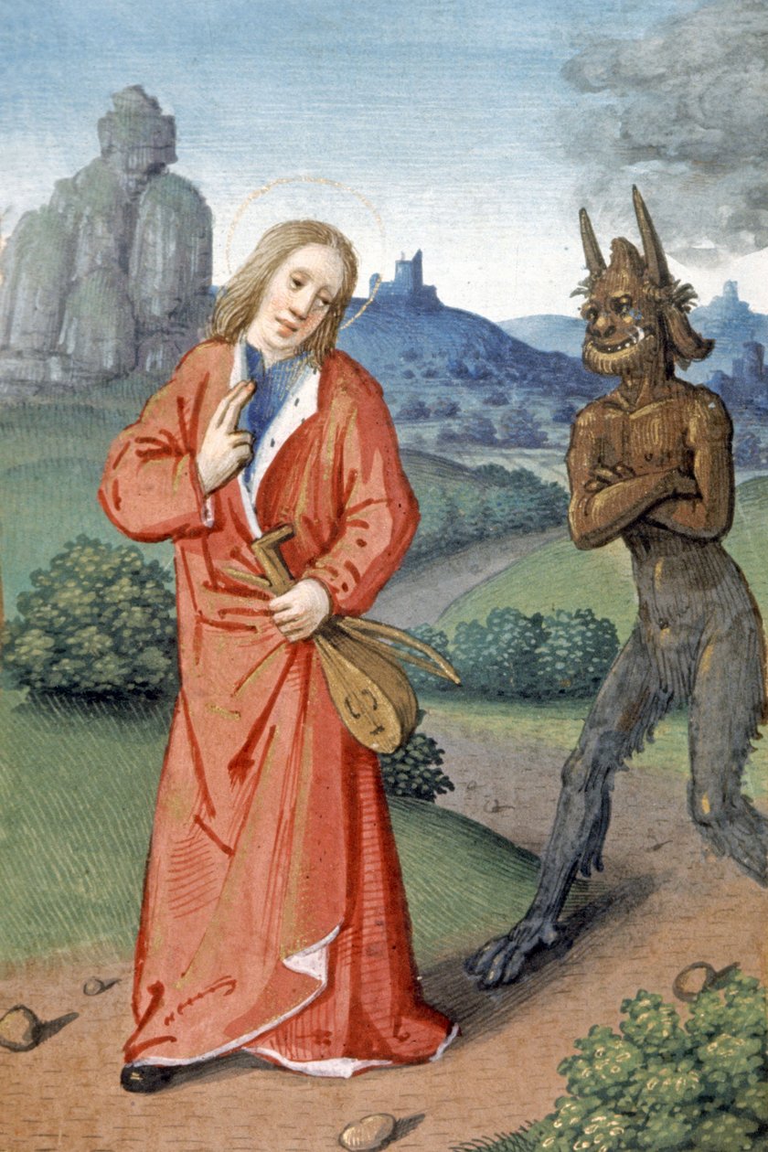 Szene der Versuchung von French School
