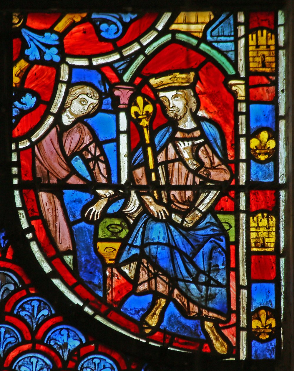St. Blasius wird vor einem König hingerichtet von French School