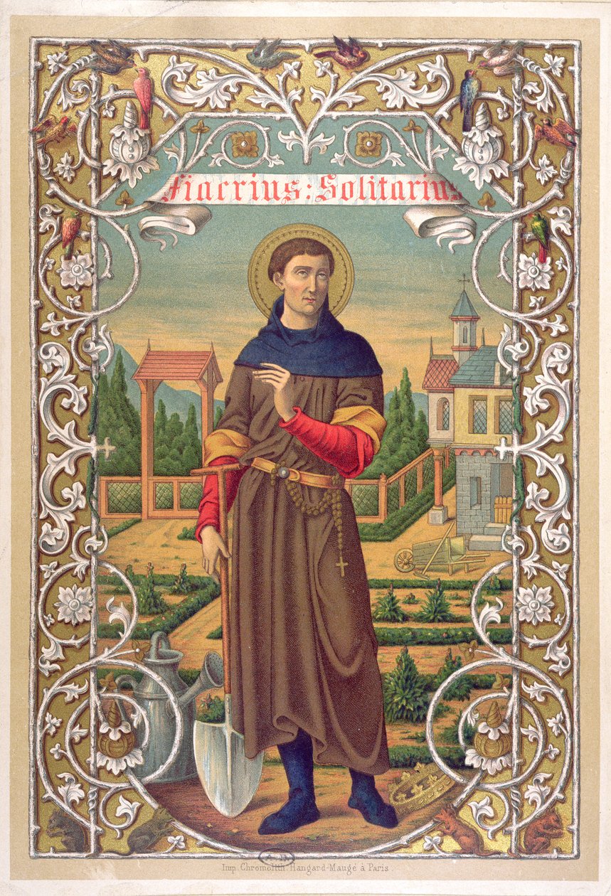 St. Fiacre (gest. 670) von French School