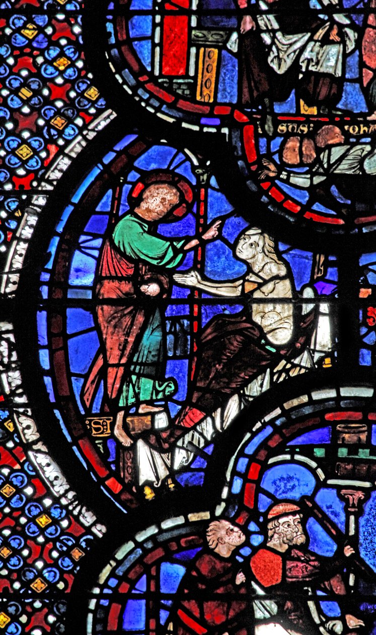 St. Johannes Fenster: Belebt eine Frau wieder von French School