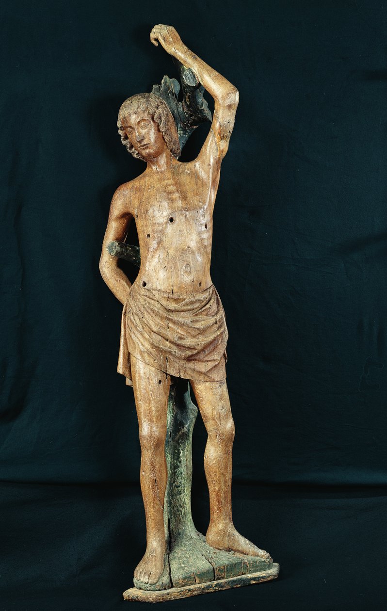 St. Sebastian, 15.-16. Jahrhundert (Holz) von French School