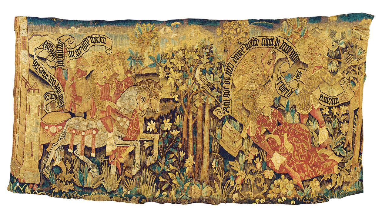 Straßburger mythologisches Wandteppichfragment, ca. 1470-80 von French School