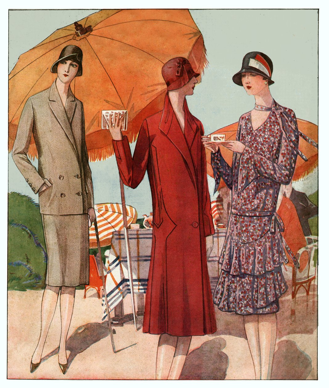 Sommermantel. 1929 (Gravur) von French School