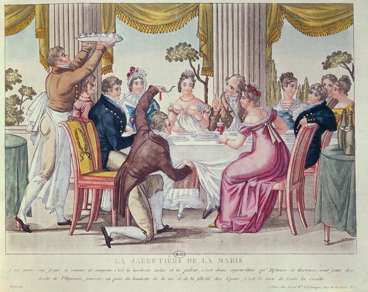 Das Strumpfband der Braut, ca. 1820 von French School